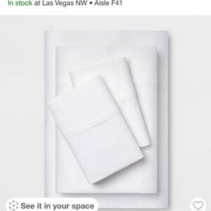 Threshold White Sheet Set Crisp Minimalist Bedding